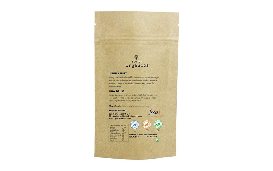 Sorich Organics Juniper Berry    Pack  200 grams